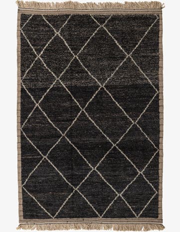 6' x 9' 2 Hand Knotted Moroccan Wool Rug