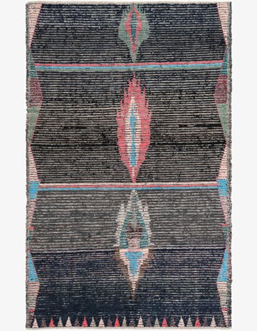 5' 3 x 8' 3 Hand Knotted Moroccan Wool Rug