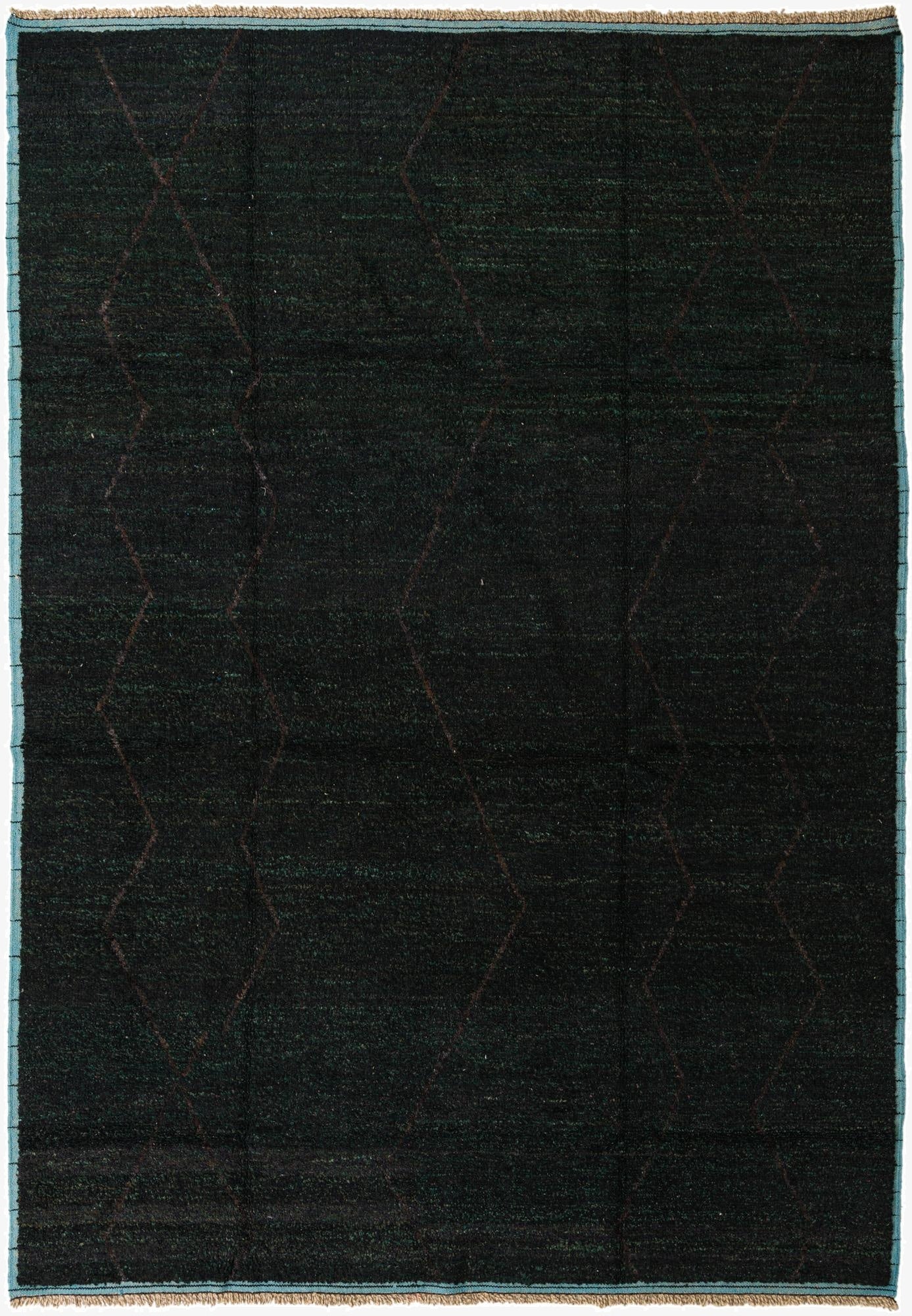 9' x 12' 8  Hand Knotted Moroccan Wool Rug