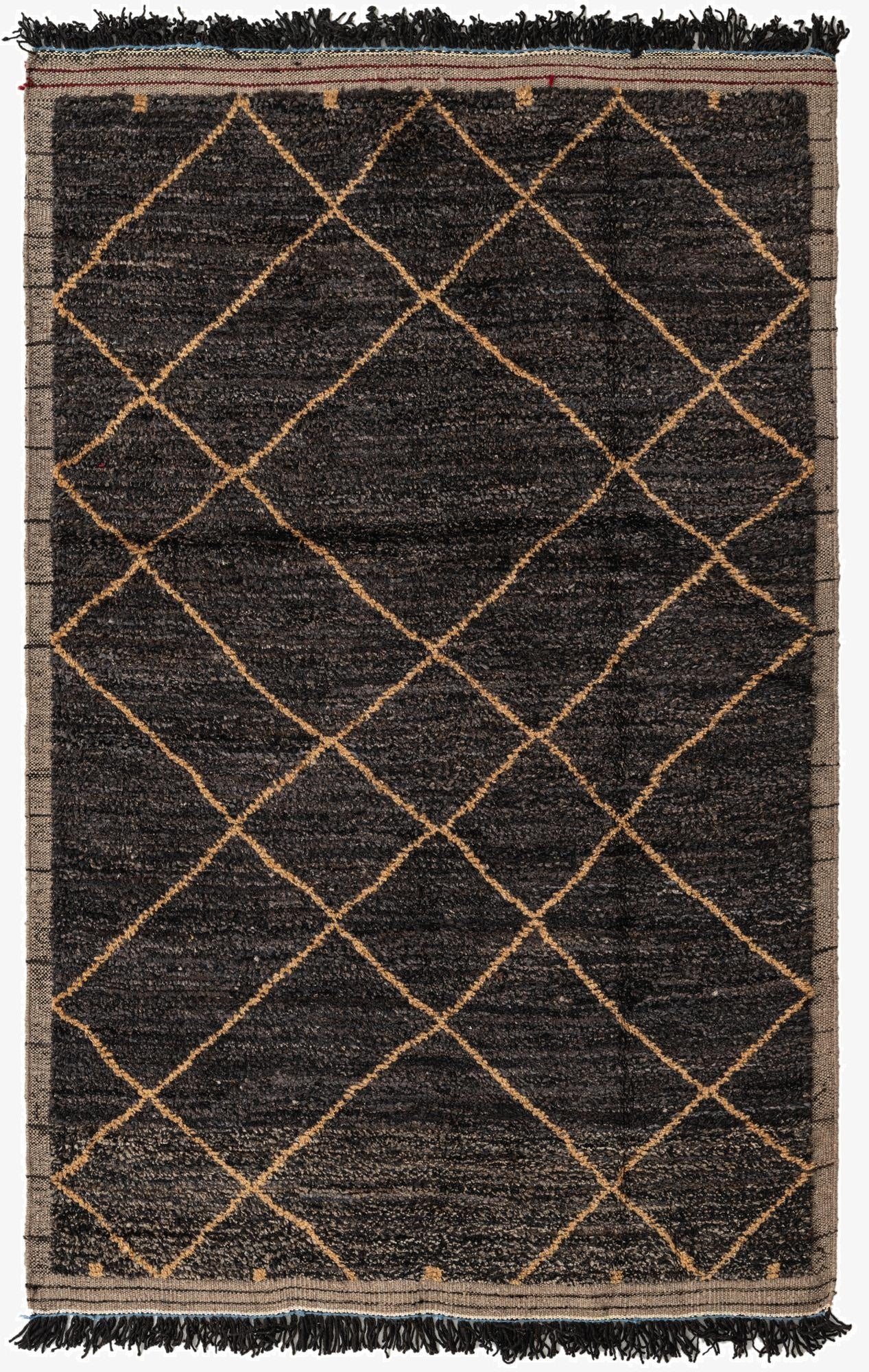 5' 2 x 7' 10  Hand Knotted Moroccan Wool Rug