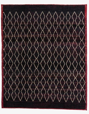 8' 6 x 10' 6 Hand Knotted Moroccan Wool Rug