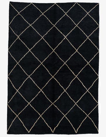 5' 7 x 8' Hand Knotted Moroccan Wool Rug