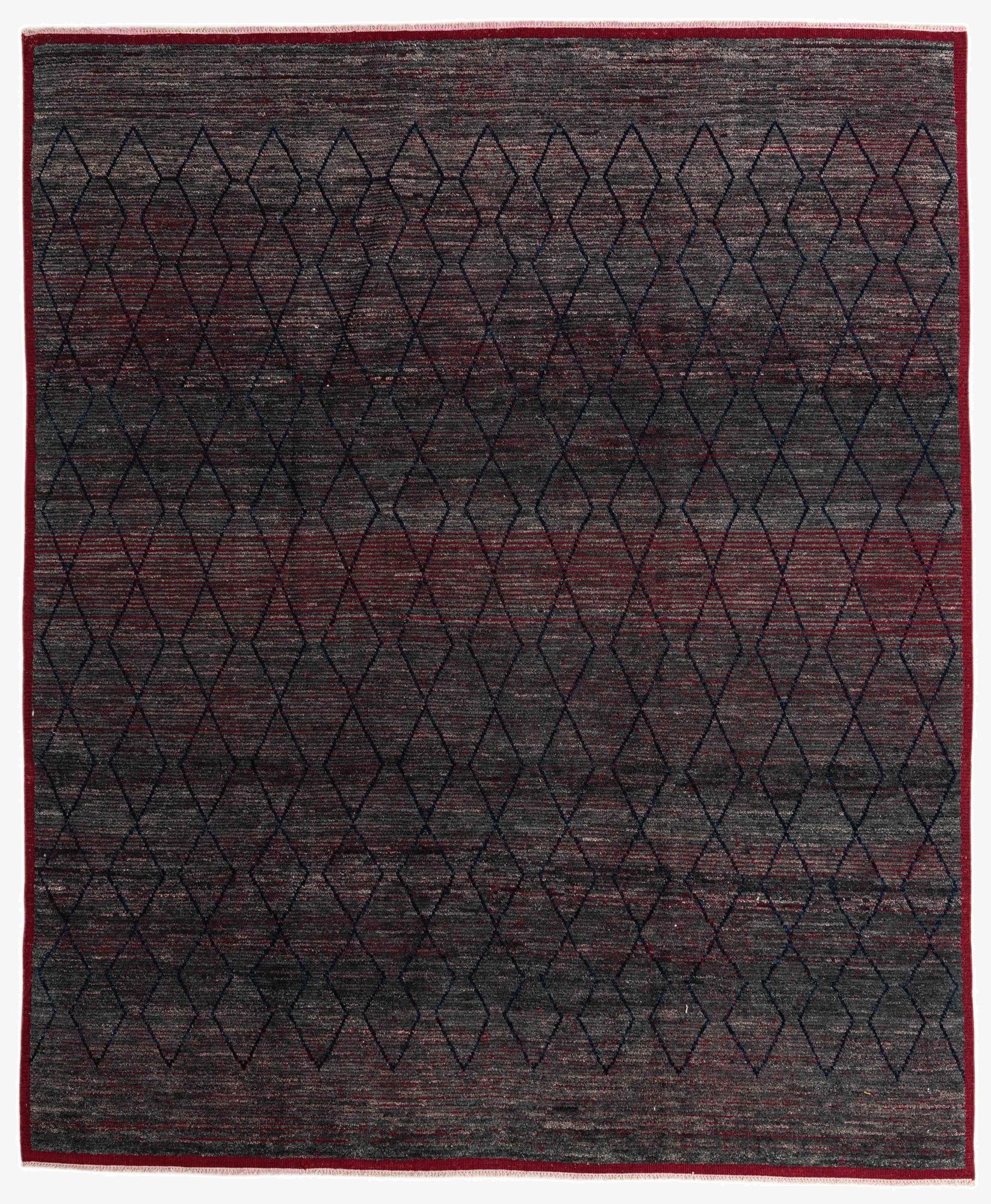 9' 6 x 11' 6  Hand Knotted Moroccan Wool Rug