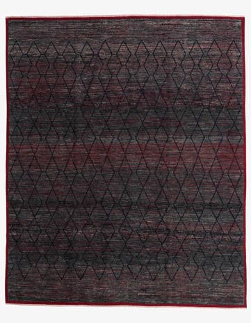 9' 6 x 11' 6 Hand Knotted Moroccan Wool Rug