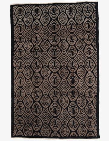 6' 2 x 9' 6 Hand Knotted Moroccan Wool Rug