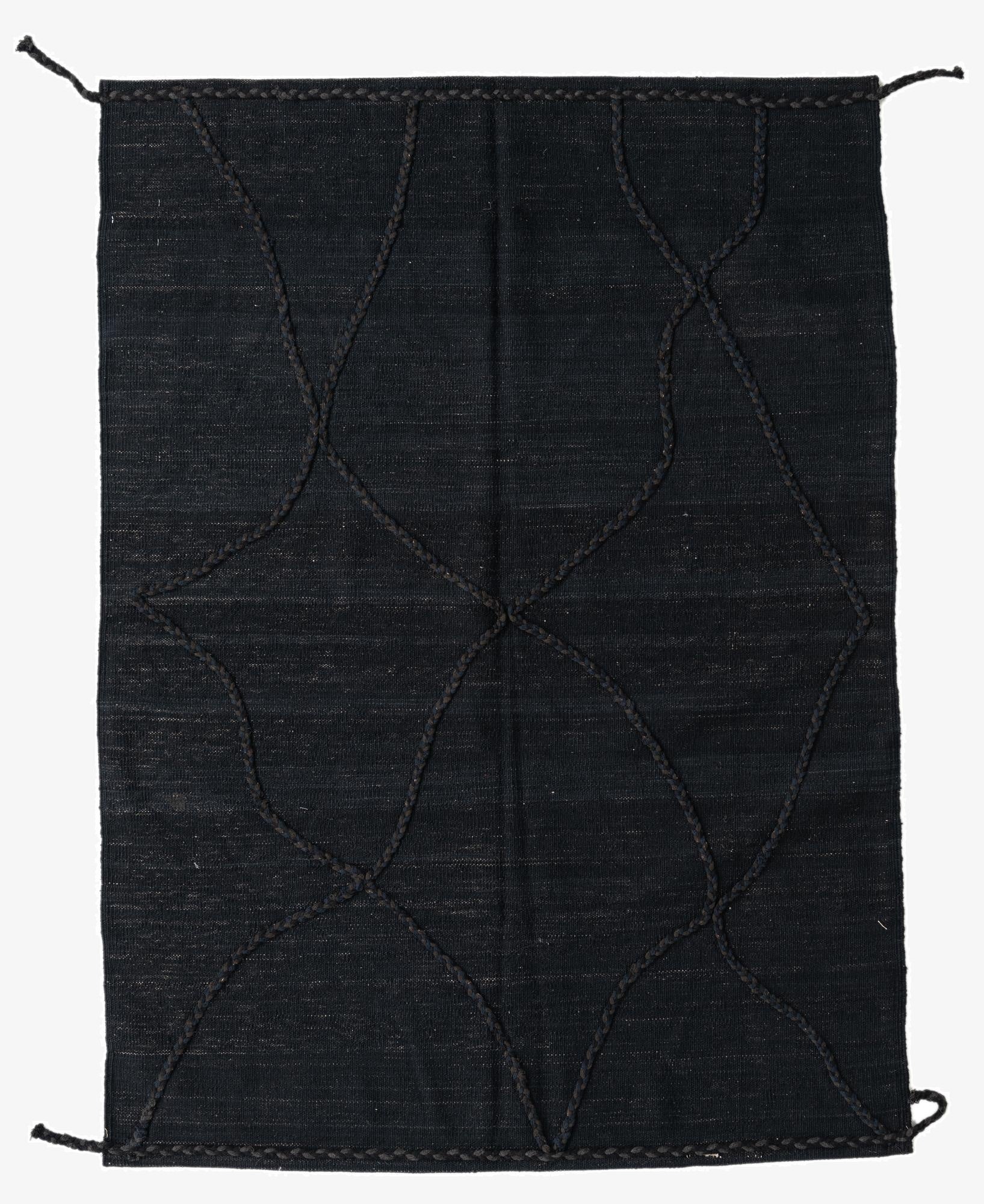 4' 4 x 5' 10  Hand Knotted Moroccan Wool Rug