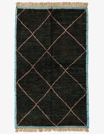 5' 1 x 8' 5 Hand Knotted Moroccan Wool Rug