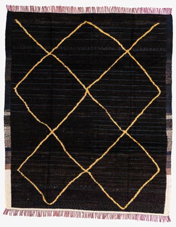 8' 5 x 10' Hand Knotted Moroccan Wool Rug