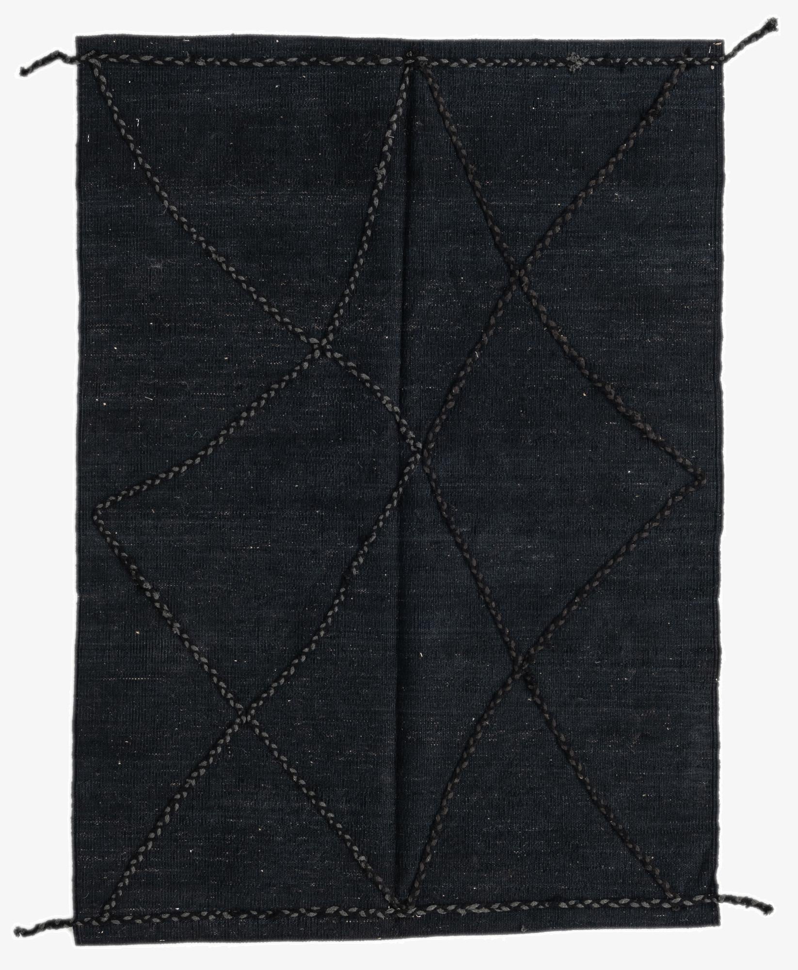 3' 6 x 4' 10  Hand Knotted Moroccan Wool Rug