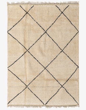 5' 1 x 7' 4 Hand Knotted Moroccan Wool Rug