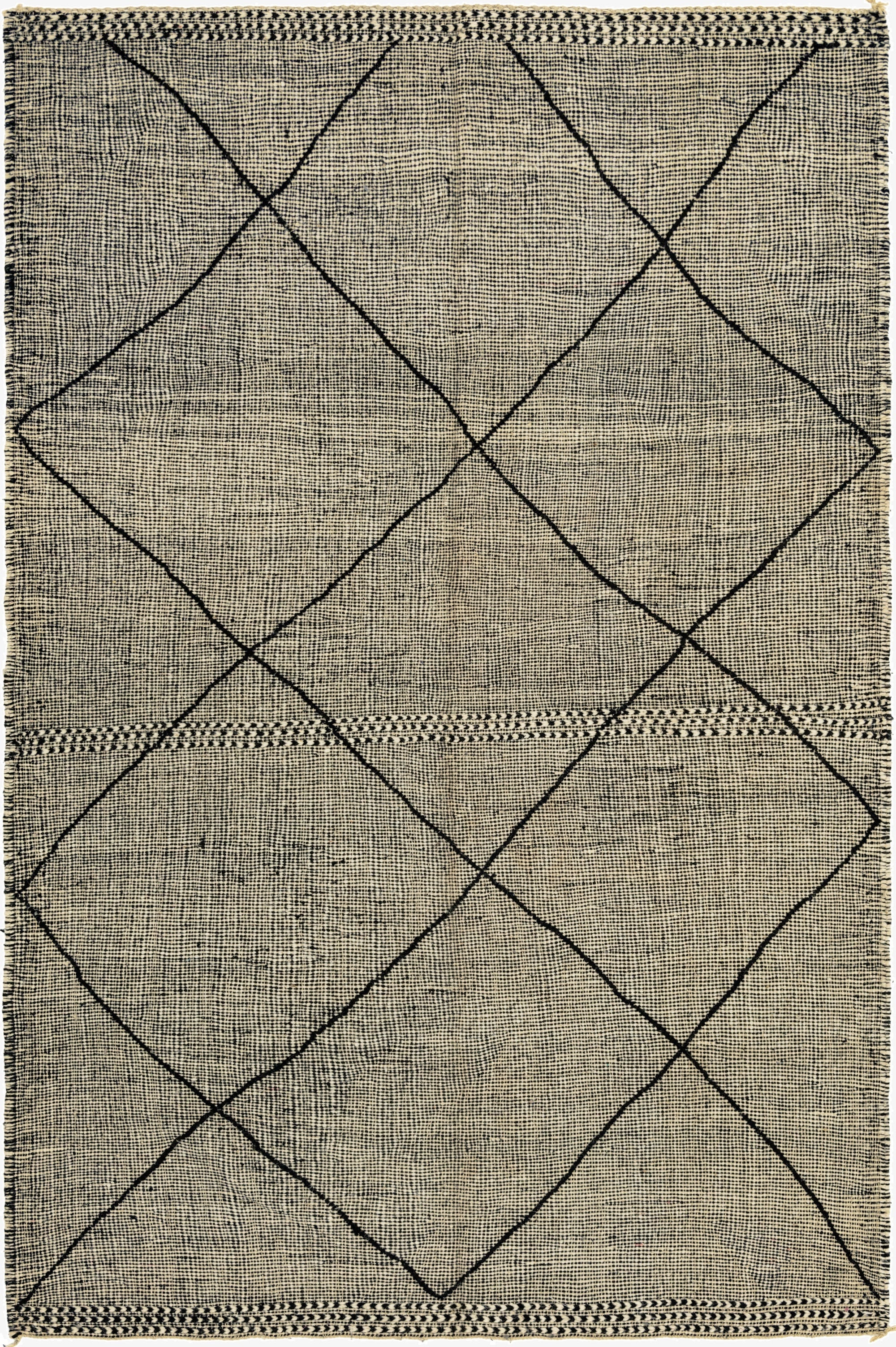 6' 8 x 10'  Hand Knotted Moroccan Wool Rug
