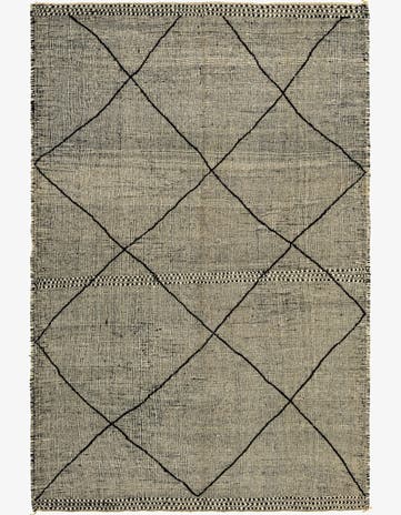 6' 8 x 10' Hand Knotted Moroccan Wool Rug