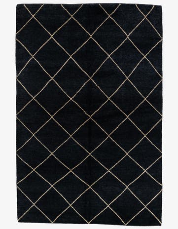 5' 7 x 8' 4 Hand Knotted Moroccan Wool Rug