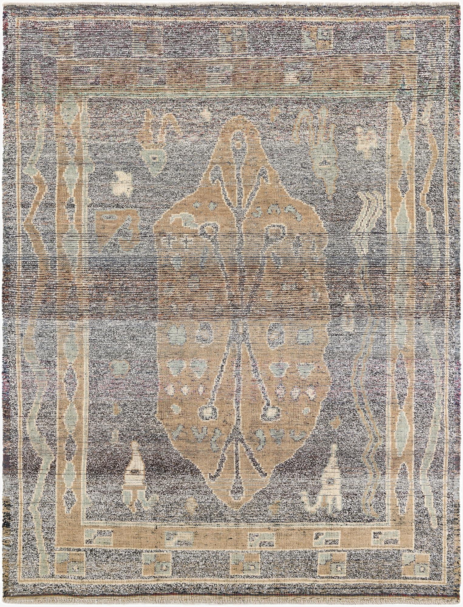 8' x 10' 5  Hand Knotted Moroccan Wool Rug