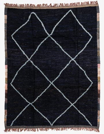 8' 2 x 10' 5 Hand Knotted Moroccan Wool Rug