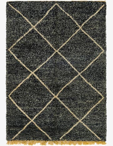 6' 7 x 9' 6 Hand Knotted Moroccan Wool Rug