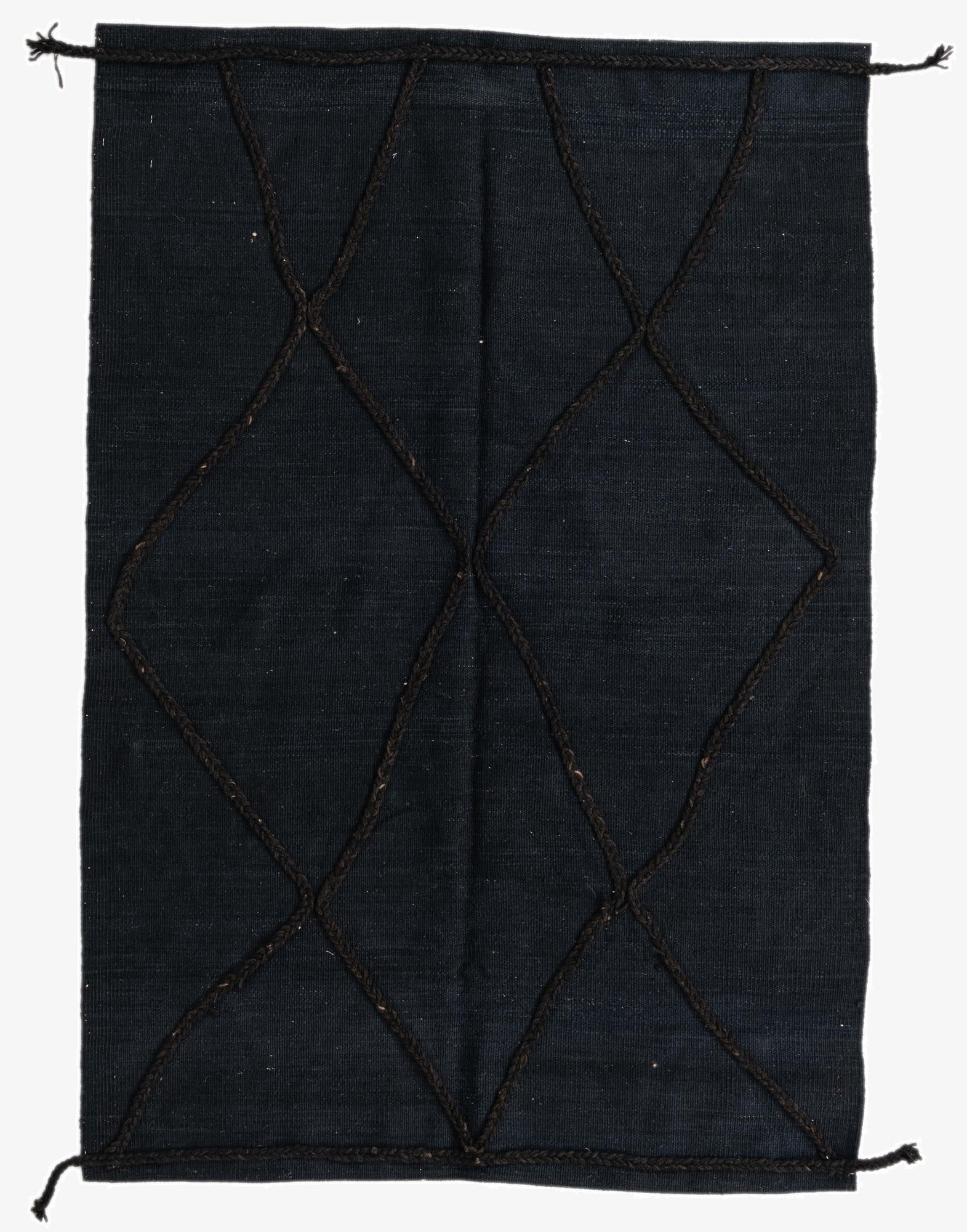 4' 2 x 6'  Hand Knotted Moroccan Wool Rug