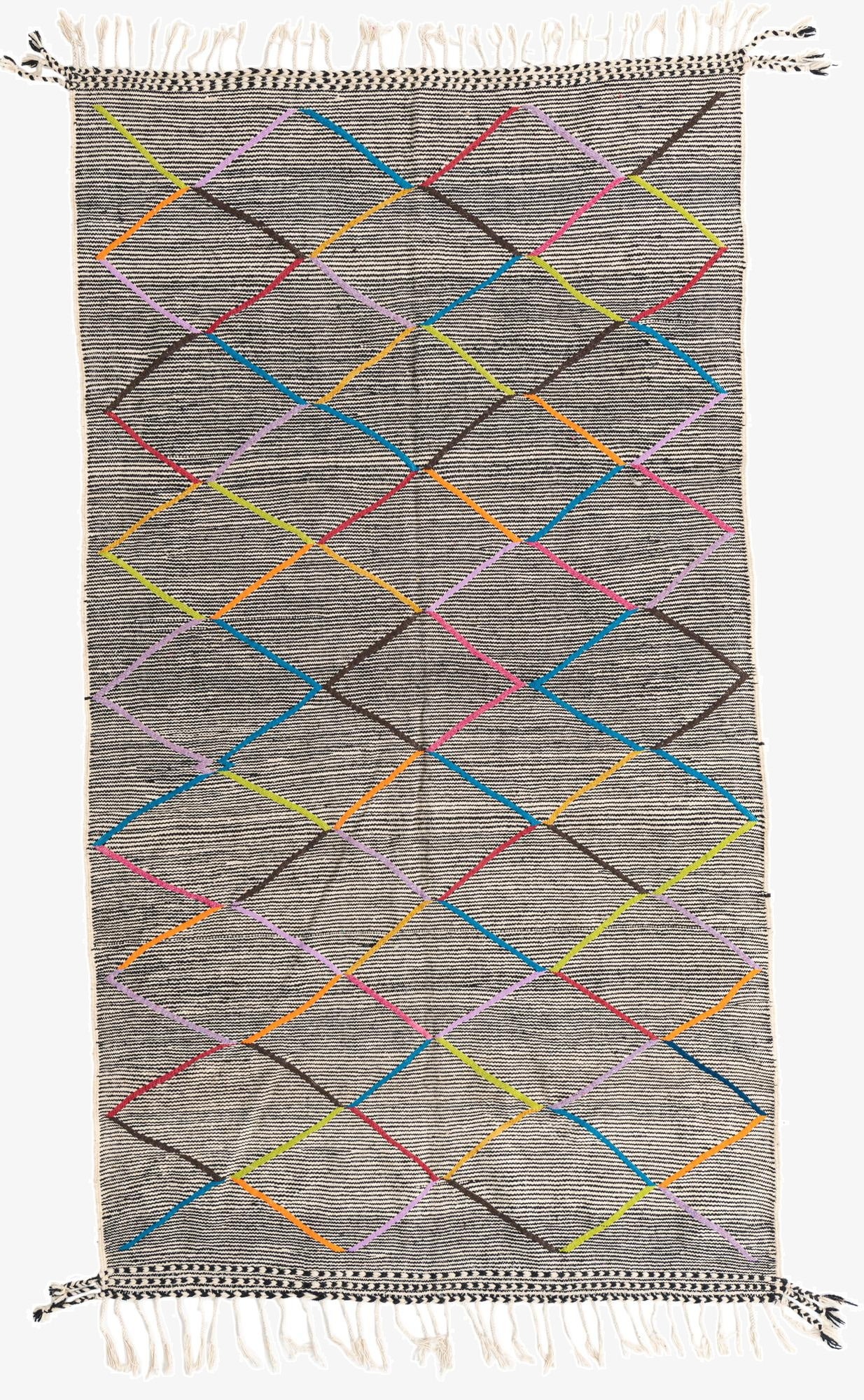 5' x 9' 2  Hand Knotted Moroccan Wool Rug