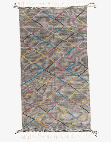 5' x 9' 2 Hand Knotted Moroccan Wool Rug