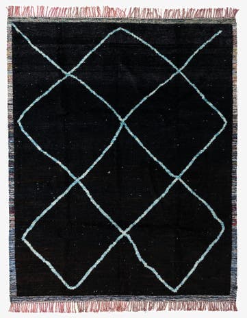8' 2 x 10' 2 Hand Knotted Moroccan Wool Rug