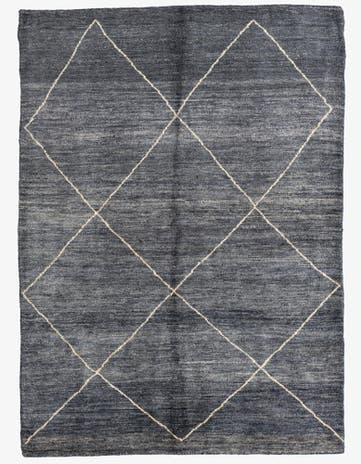 5' 9 x 8' Hand Knotted Moroccan Wool Rug