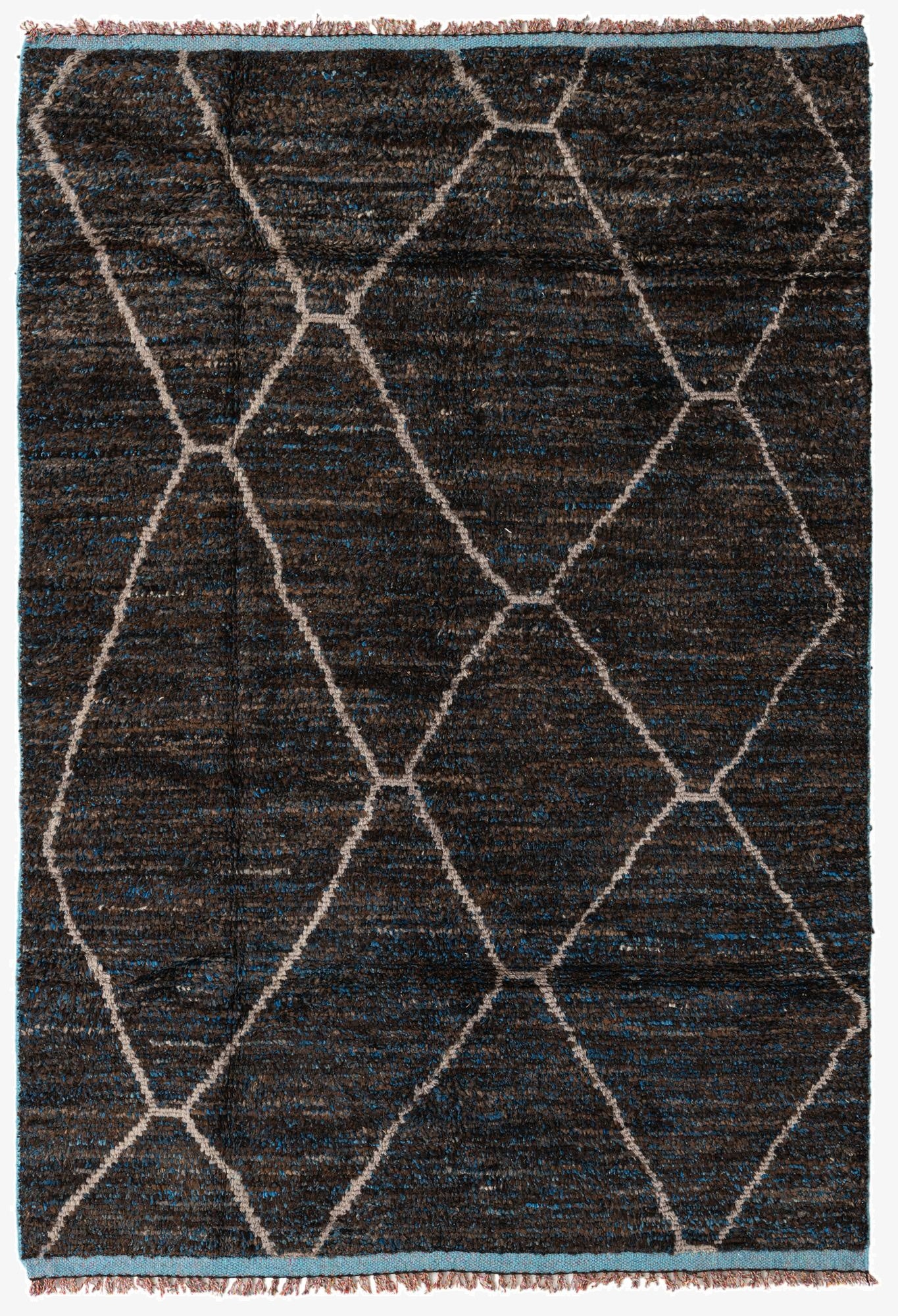 5' 1 x 7' 4  Hand Knotted Moroccan Wool Rug