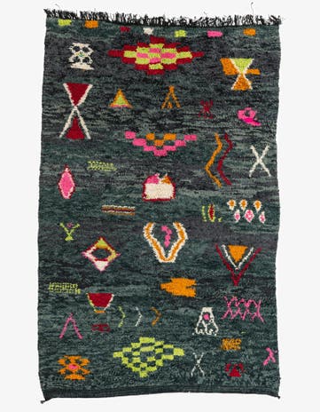 5' x 7' 7 Hand Knotted Moroccan Wool Rug