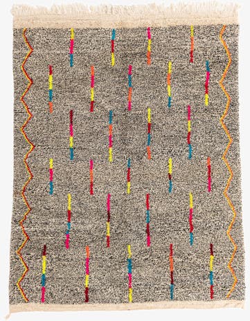 5' x 6' 6 Hand Knotted Moroccan Wool Rug