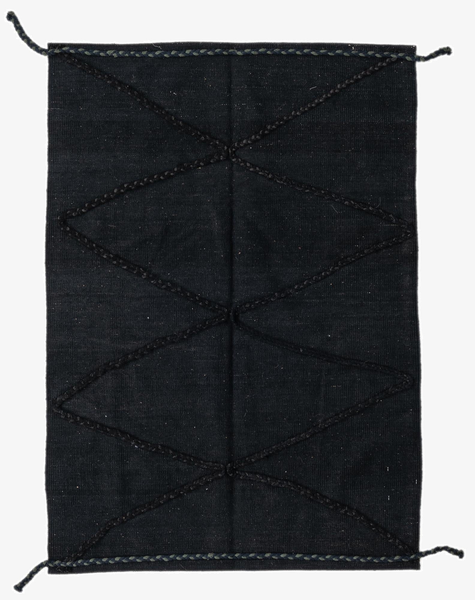 3' 6 x 4' 11  Hand Knotted Moroccan Wool Rug