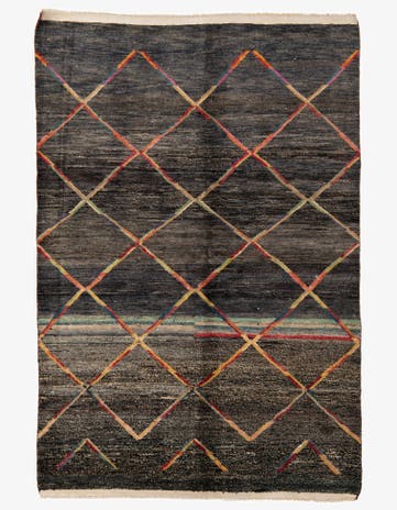 5' 6 x 8' 3 Hand Knotted Moroccan Wool Rug