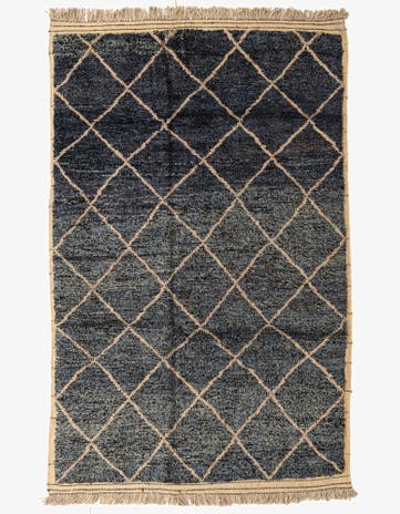 6' 3 x 9' 9 Hand Knotted Moroccan Wool Rug