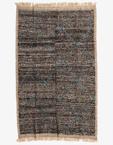 5' 2 x 8' 3 Hand Knotted Moroccan Wool Rug