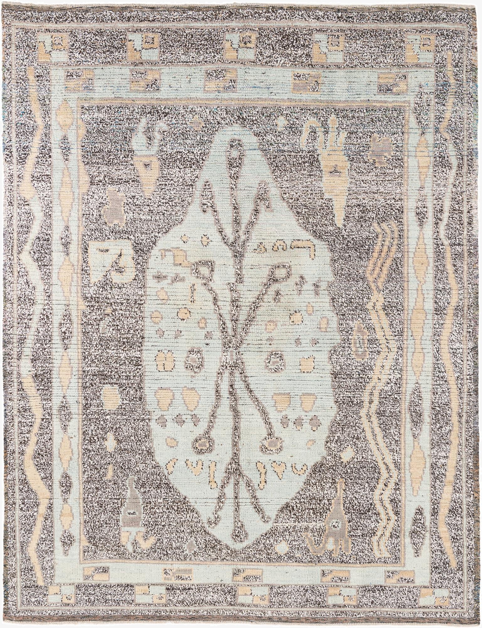 8' 1 x 10' 4  Hand Knotted Moroccan Wool Rug