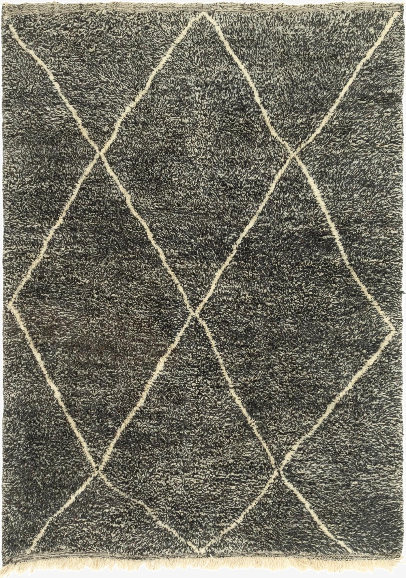 203cm x 275cm  Hand Knotted Moroccan Wool Alfombra