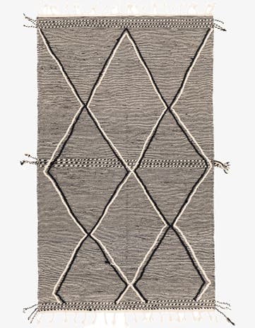 6' x 9' 10 Hand Knotted Moroccan Wool Rug