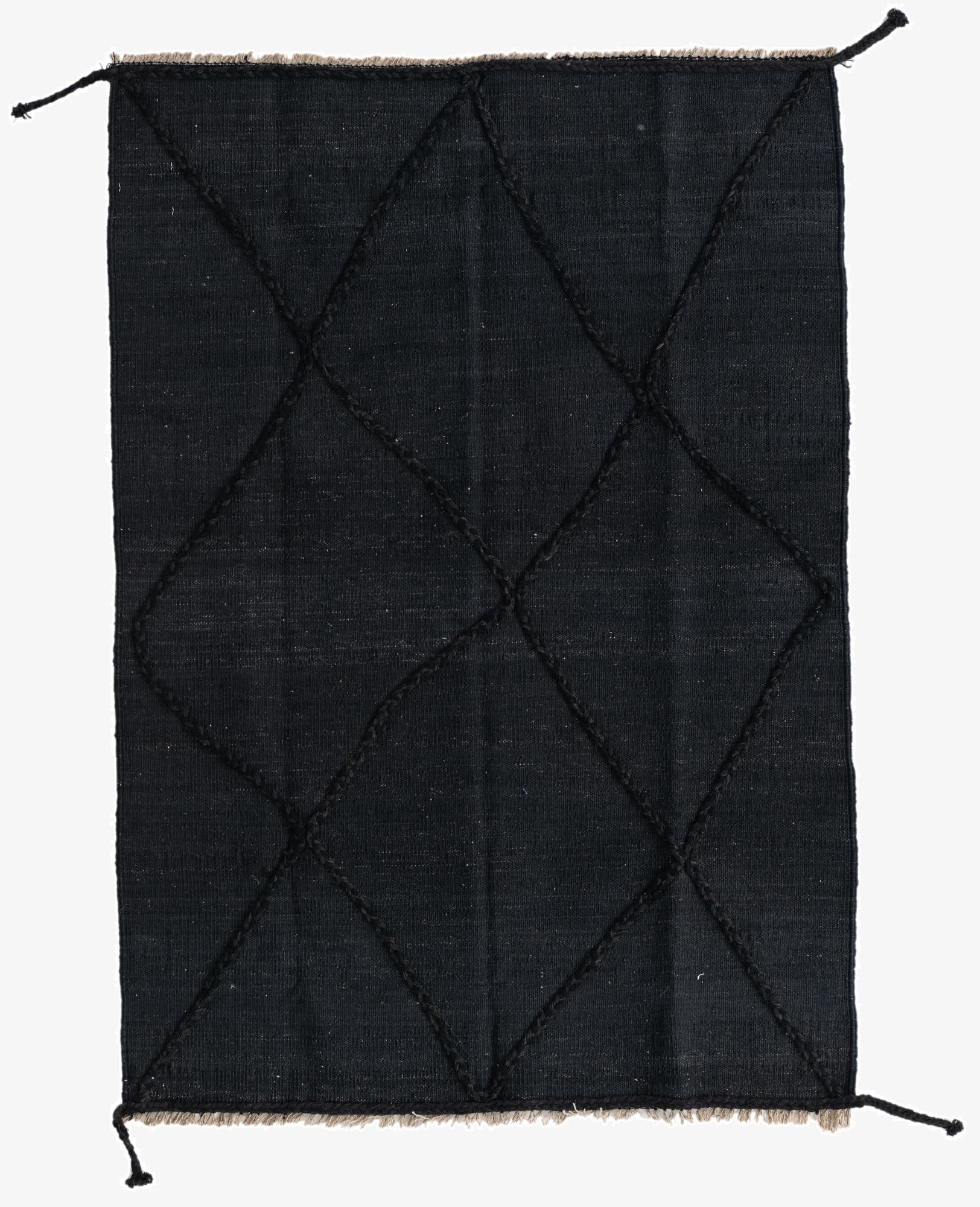 107cm x 152cm  Hand Woven Moroccan Wool Rug