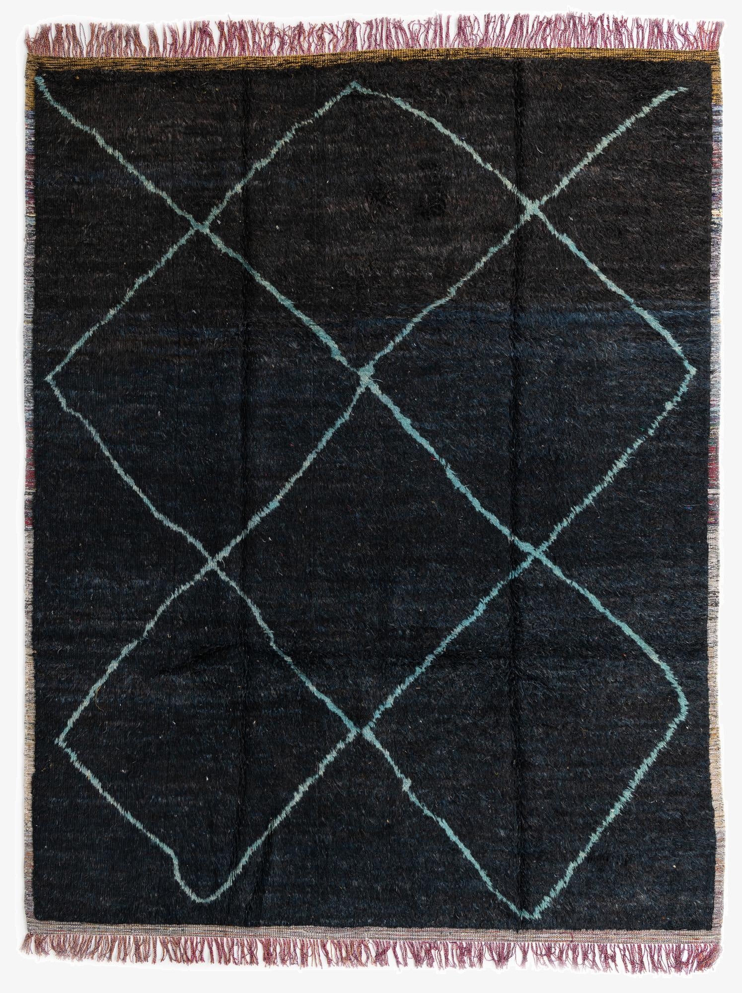 9' 5 x 12'  Hand Knotted Moroccan Wool Rug