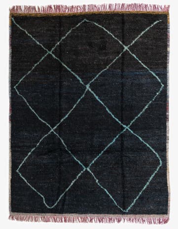 9' 5 x 12' Hand Knotted Moroccan Wool Rug