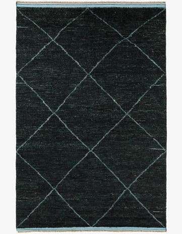 6' 2 x 9' 5 Hand Knotted Moroccan Wool Rug