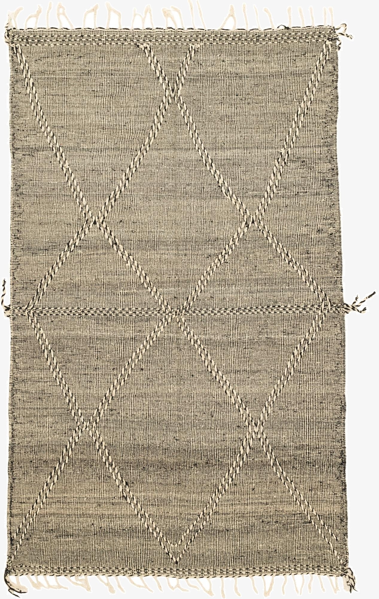 6' 2 x 10' 5  Hand Knotted Moroccan Wool Rug