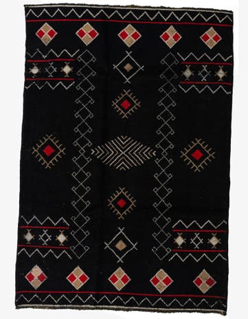 6' 5 x 9' 3 Hand Knotted Moroccan Wool Rug