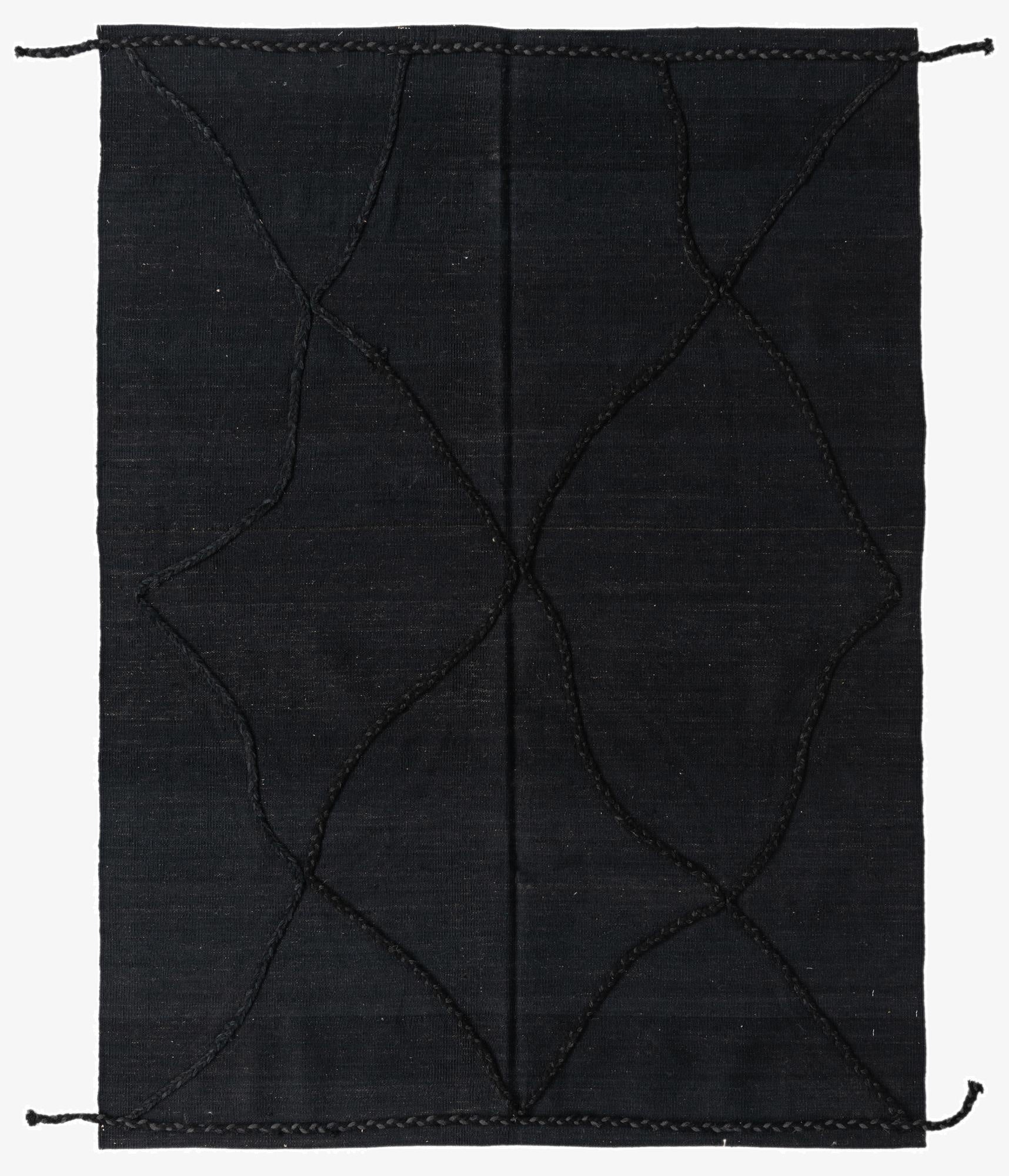 4' 10 x 6' 6  Hand Knotted Moroccan Wool Rug