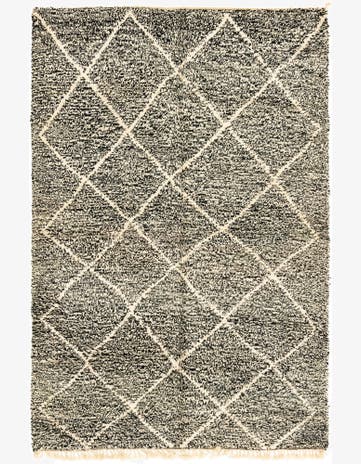 6' 5 x 10' Hand Knotted Moroccan Wool Rug