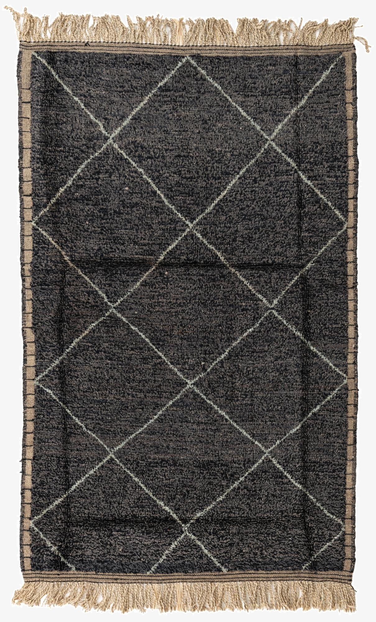 5' 2 x 8' 3  Hand Knotted Moroccan Wool Rug