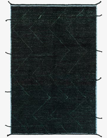 6' 3 x 9' 4 Hand Knotted Moroccan Wool Rug