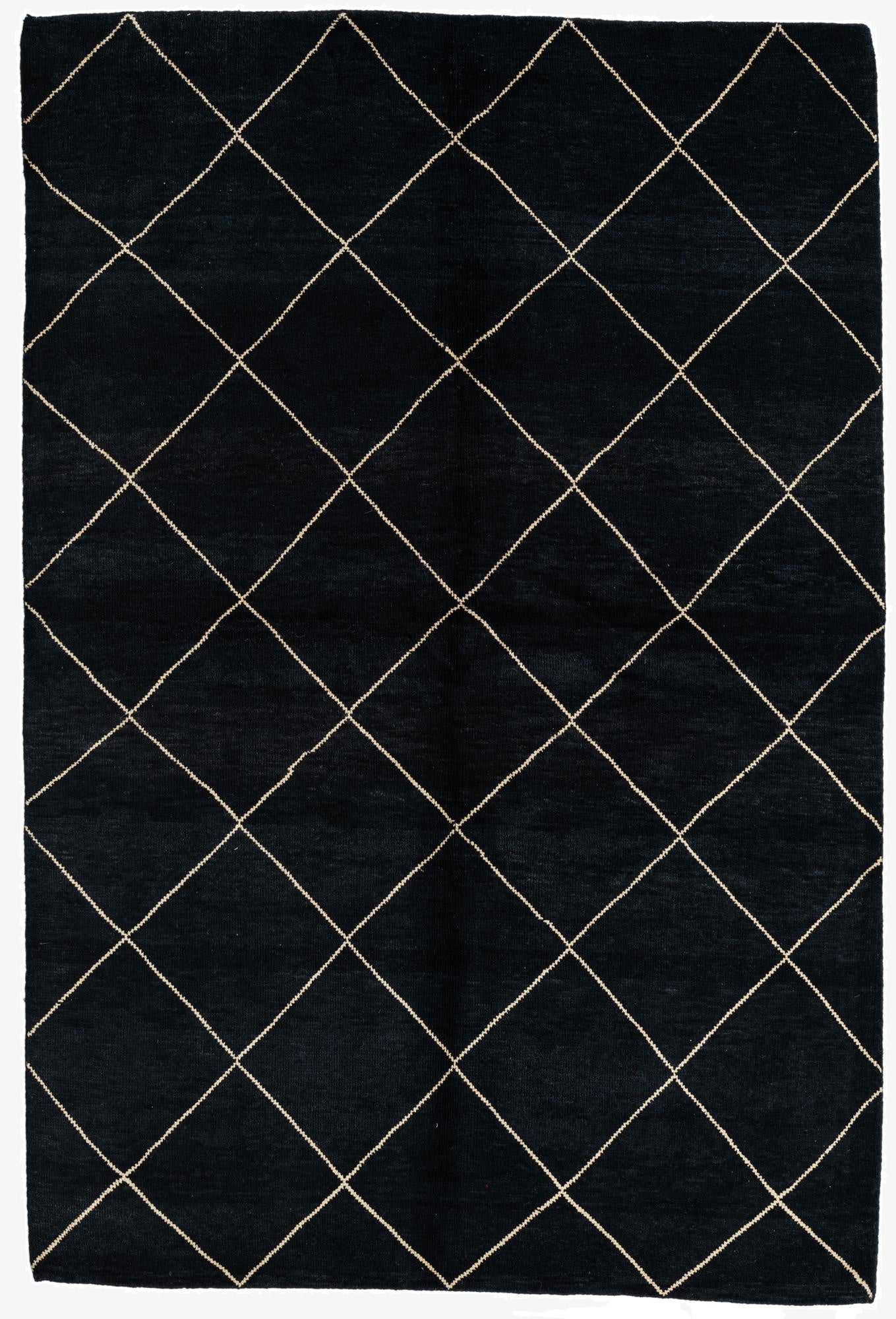 5' 7 x 8' 3  Hand Knotted Moroccan Wool Rug