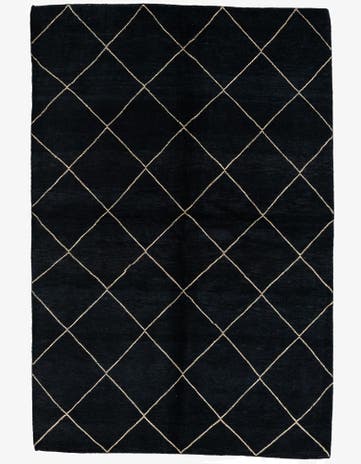 5' 7 x 8' 3 Hand Knotted Moroccan Wool Rug