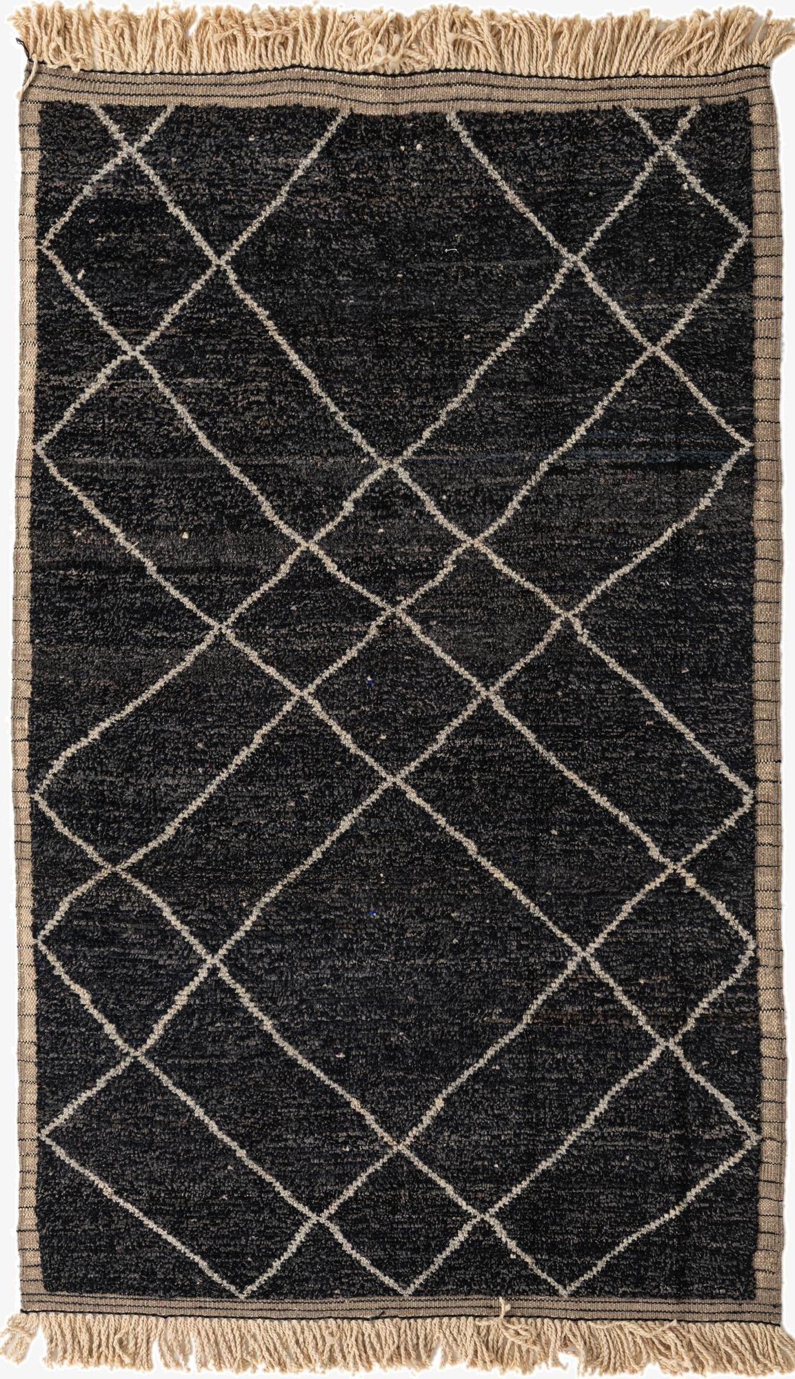 6' 3 x 8' 10  Hand Knotted Moroccan Wool Rug