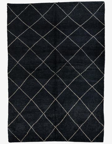 5' 8 x 8' Hand Knotted Moroccan Wool Rug