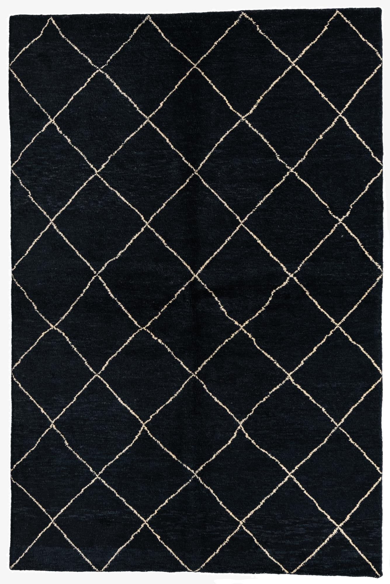 5' 6 x 8' 3  Hand Knotted Moroccan Wool Rug